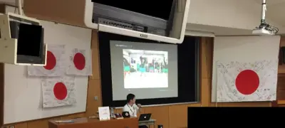 Lecture at a Commercial High School in Okinawa